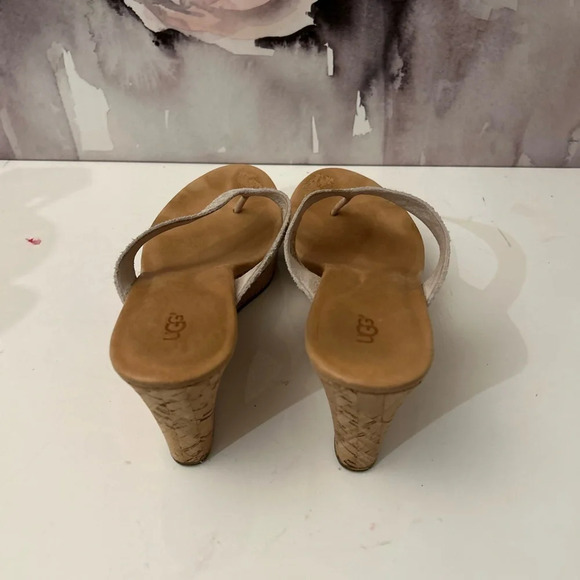 . UGG Cork Heeled Sander sz 10 - Picture 3 of 5